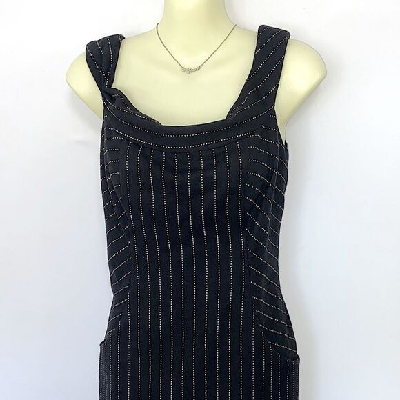 Milly Dress Sheath Cowl Neck Side Pockets Nwot Size 6 - Picture 2 of 8